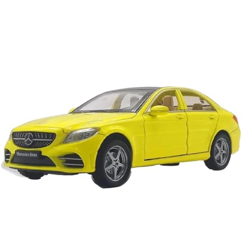 Modellauto im Maßstab 1:32 for Mercedes-Benz C-Klasse C260L Legierung Automodell Druckguss Metall Automodell Simulation Ton Und Licht Fertiges Automodell(Yellow) von BOFSMXXNP