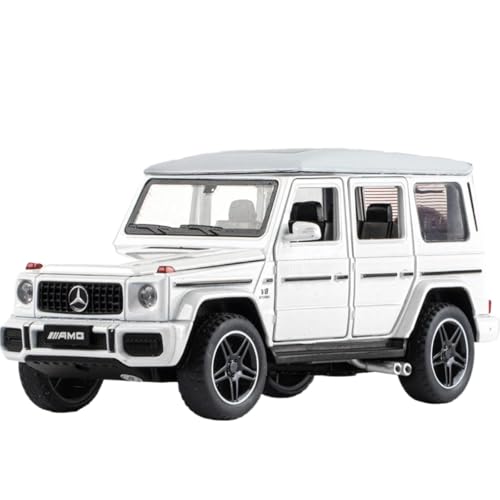 Modellauto im Maßstab 1:32 for Mercedes-Benz G63 SUV Legierung Modell Auto Druckguss Metall Casting Sound Und Licht Auto Sammlung Fertiges Automodell(White 1) von BOFSMXXNP