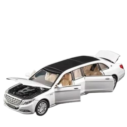 Modellauto im Maßstab 1:32 for Mercedes-Benz Maybach S650 GLE63S Miniauto Druckgussmodell Sound- Und Licht-Rückziehauto Fertiges Automodell(S650 White) von BOFSMXXNP