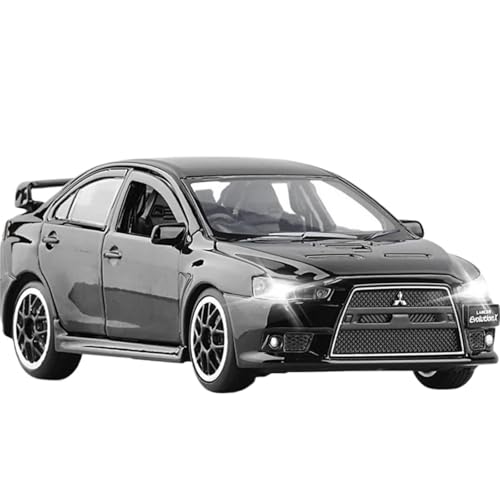 Modellauto im Maßstab 1:32 for Mitsubishi Lancer Evolution X10 Legierung Auto Modell Metall Auto Modell Fertiges Automodell(Black) von BOFSMXXNP