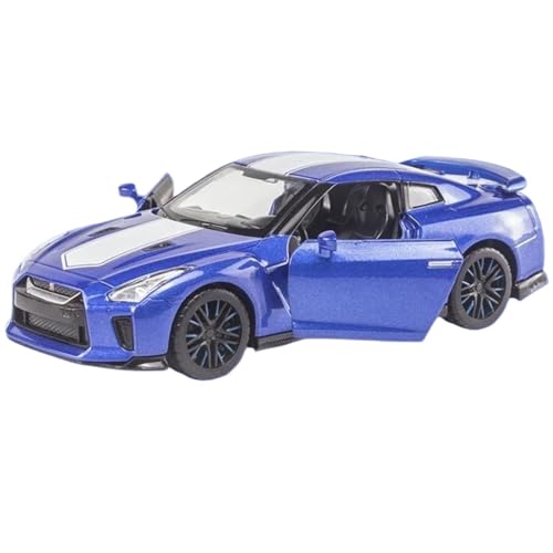 Modellauto im Maßstab 1:32 for Nissan GTR R35 50. Jahrestag Druckgussauto Metallmodell Hohe Simulation Pull Back Sammlerornamente Fertiges Automodell(Blue) von BOFSMXXNP