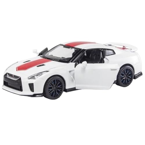 Modellauto im Maßstab 1:32 for Nissan GTR R35 50. Jahrestag Druckgussauto Metallmodell Hohe Simulation Pull Back Sammlerornamente Fertiges Automodell(White) von BOFSMXXNP