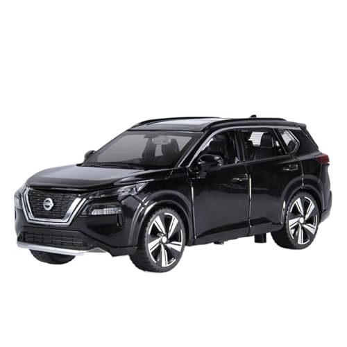 Modellauto im Maßstab 1:32 for Nissan X-Trail SUV-Legierungsautomodell Aus Metalldruckguss-Geländewagenmodell Mit Ton Und Licht Fertiges Automodell(Black) von BOFSMXXNP