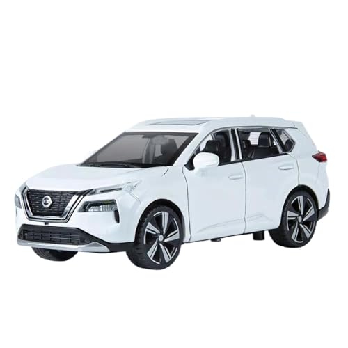 Modellauto im Maßstab 1:32 for Nissan X-Trail SUV-Legierungsautomodell Aus Metalldruckguss-Geländewagenmodell Mit Ton Und Licht Fertiges Automodell(White) von BOFSMXXNP