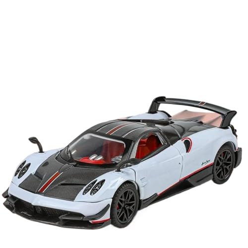 Modellauto im Maßstab 1:32 for Pagani Dinastia Huayra BC Automodell Mit Sound Und Licht Flügeltür Legierung Druckguss Supersportwagen Fertiges Automodell(Huayra BC White) von BOFSMXXNP