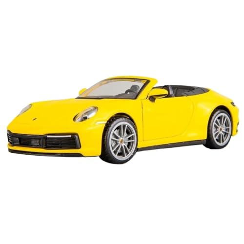 Modellauto im Maßstab 1:32 for Porsche 911 Carrera Supersportwagen Legierung Modellauto Druckguss Sound Und Licht Auto Exquisite Sammlung Ornamente Fertiges Automodell(Yellow) von BOFSMXXNP