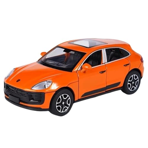 Modellauto im Maßstab 1:32 for Porsche 911 RSR Macan Druckguss-Legierung Modellfahrzeug Mit Licht Mittelkonsole Sammlung Dekorationsteile Fertiges Automodell(Macan Orange) von BOFSMXXNP
