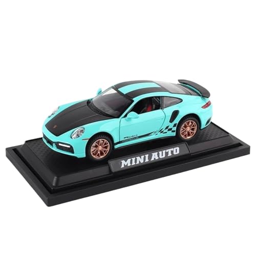 Modellauto im Maßstab 1:32 for Porsche 911 Turbo S Legierungsautomodell Metallkarosserie Druckguss-Supersportwagen Mit Rückzugsfunktion Fertiges Automodell(Green NO Box) von BOFSMXXNP