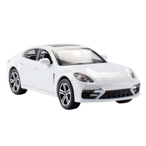 Modellauto im Maßstab 1:32 for Porsche Macan Panamera Legierung Sportwagenmodell Druckguss Sound und Licht Pullback Metallauto Fertiges Automodell(Panamera White) von BOFSMXXNP