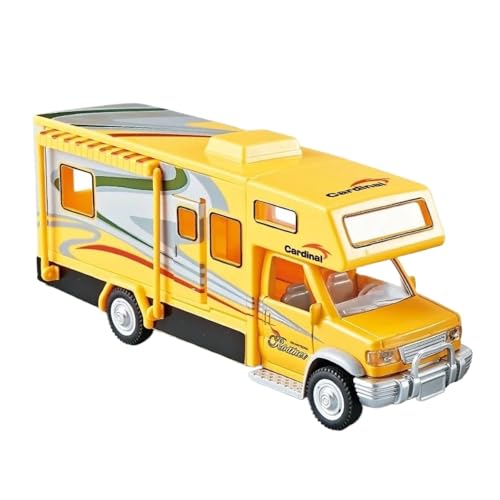 Modellauto im Maßstab 1:32 for RV-Legierung Druckguss-Automodell Mit Ton Und Licht, Zurückziehbar, Sammlerstück, Exquisite Desktop-Ornamente Fertiges Automodell(Yellow) von BOFSMXXNP