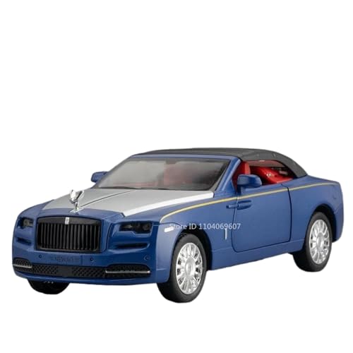 Modellauto im Maßstab 1:32 for Rolls-Royce Phantom Modell Legierung Druckguss Schatten Sound Und Licht Heckschiebetür Kann Geöffnet Werden Fertiges Automodell(Dawn Blue) von BOFSMXXNP