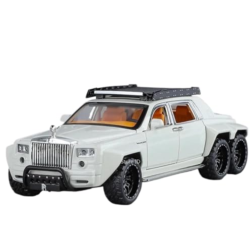 Modellauto im Maßstab 1:32 for Rolls-Royce Phantom Modell Legierung Druckguss Schatten Sound Und Licht Heckschiebetür Kann Geöffnet Werden Fertiges Automodell(Phantom White) von BOFSMXXNP