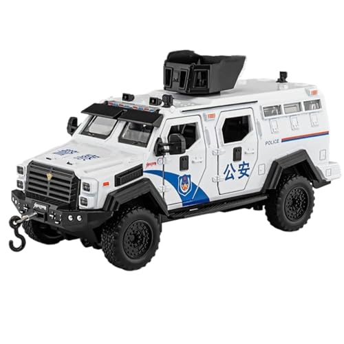 Modellauto im Maßstab 1:32 for Säbelzahntiger Polizeiauto Modell Gepanzertes Geländefahrzeug Fertiges Automodell(White) von BOFSMXXNP