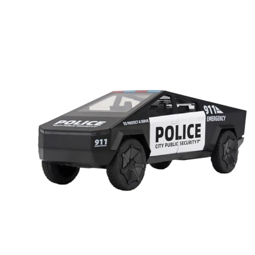 Modellauto im Maßstab 1:32 for Tesla Cybertruck Polizeiauto Offroad-Automodell Aus Druckgussmetalllegierung Sound- Und Lichtsammlung Fertiges Automodell(Police) von BOFSMXXNP