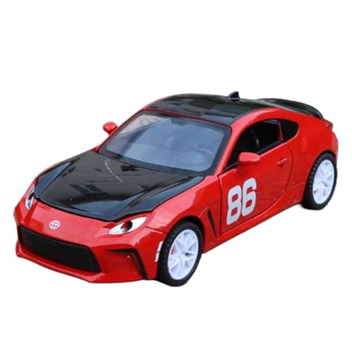 Modellauto im Maßstab 1:32 for Toyota Legierung Modell Mini Auto Druckguss Metall Tür Kann Geöffnet Werden Sound Licht Pull Back Auto Sammlung Fertiges Automodell(Red) von BOFSMXXNP