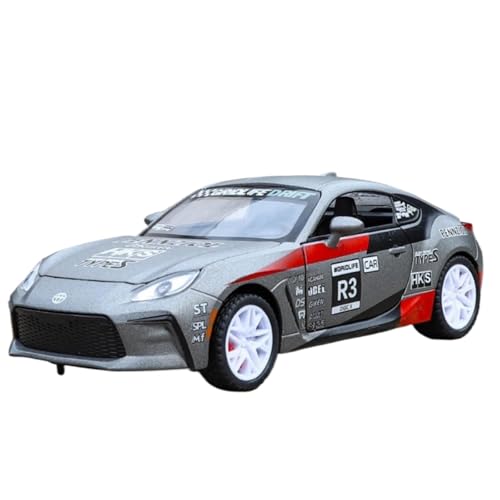 Modellauto im Maßstab 1:32 for Toyota Legierung Modell Mini Auto Druckguss Metall Tür Kann Geöffnet Werden Sound Licht Pull Back Auto Sammlung Fertiges Automodell(Titanium) von BOFSMXXNP
