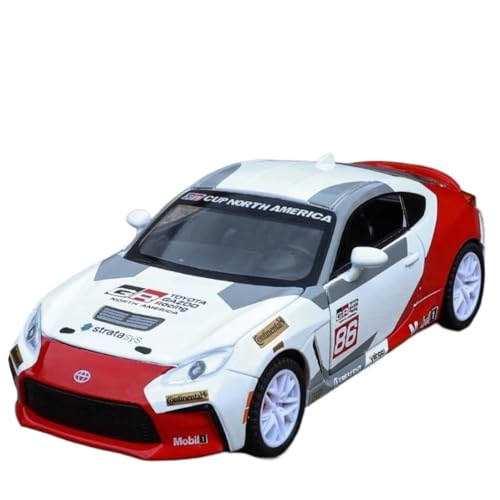 Modellauto im Maßstab 1:32 for Toyota Legierung Modell Mini Auto Druckguss Metall Tür Kann Geöffnet Werden Sound Licht Pull Back Auto Sammlung Fertiges Automodell(White) von BOFSMXXNP