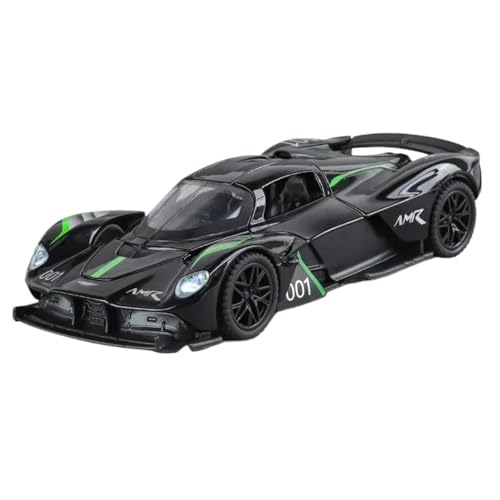 Modellauto im Maßstab 1:32 for Valkyrie Supersportwagen Legierung Automodell Mit Sound Und Licht Pullback Fertiges Automodell(Black) von BOFSMXXNP