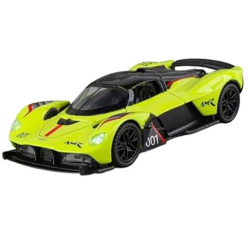 Modellauto im Maßstab 1:32 for Valkyrie Supersportwagen Legierung Automodell Mit Sound Und Licht Pullback Fertiges Automodell(Yellow) von BOFSMXXNP