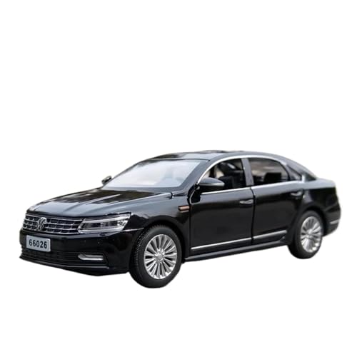Modellauto im Maßstab 1:32 for Volkswagen Passat Legierung Maßstab Automodell Druckguss Metall Miniatur Simulation Mit Ton Und Licht Fertiges Automodell(Black) von BOFSMXXNP