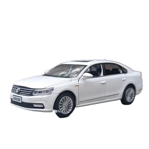 Modellauto im Maßstab 1:32 for Volkswagen Passat Legierung Maßstab Automodell Druckguss Metall Miniatur Simulation Mit Ton Und Licht Fertiges Automodell(White) von BOFSMXXNP