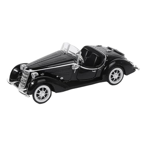 Modellauto im Maßstab Legierung Öffnen Und Schließen Markise Retro Auto Modell Auto Rebound Auto Modell Kann Öffnen Die Tür Druckguss Fertiges Automodell(Black) von BOFSMXXNP