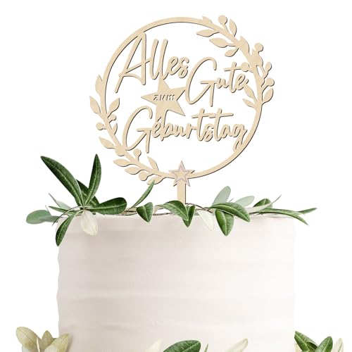 BOFUNX Alles Gute zum Geburtstag Kuchen Topper Holz Kuchenstecker Geburtstag Kuchendeko Tortendeko für Geburtstag Partydeko BOFUNX Alles Gute zum Geburtstag Kuchen Topper Holz Kuchenstecker Geburtstag Kuchendeko Tortendeko für Geburtstag Partydeko von BOFUNX