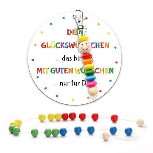 BOFUNX Einschulung Geschenke Glückswürmchen Schlüsselanhänger + Glückskarte + Rechenkette Schulkind Personalisiert Geschenk Schulanfang Glücksbringer Schultüte Füllung BOFUNX Einschulung Geschenke Glückswürmchen Schlüsselanhänger + Glückskarte + Rechenkette Schulkind Personalisiert Geschenk Schulanfang Glücksbringer Schultüte Füllung von BOFUNX