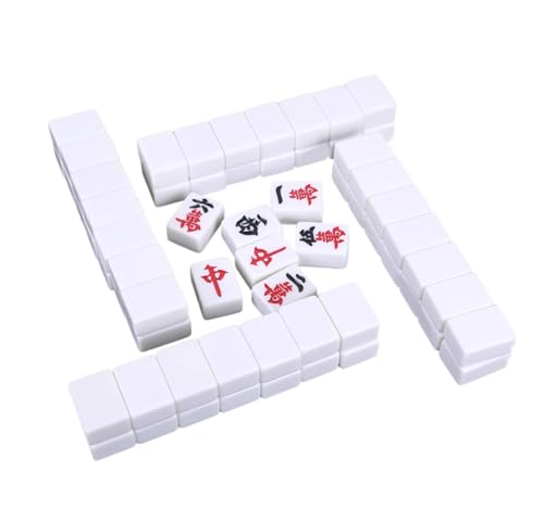 BOGAZY Mahjong 144 Spielsteine ​​Majiang Travel Set Spiel Traditionelles Chinesisches Mahjong-Set Oder Chinesischer Stil Majong Spiel(48mm) von BOGAZY