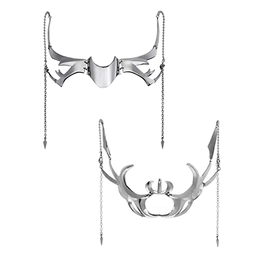 BOGEEL - Modische Gothic-Maske, Cyber Punk, unregelmäßig, silberfarben, hohl, für Frauen, Männer, Party, Individuum, individuelles Schmuck-Accessoire BOGEEL - Modische Gothic-Maske, Cyber Punk, unregelmäßig, silberfarben, hohl, für Frauen, Männer, Party, Individuum, individuelles Schmuck-Accessoire von BOGEEL