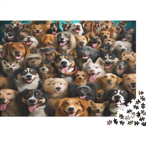 All The DogsPuzzle 500 Teile,DIY Kit Puzzles Für Erwachsene, Impossible PuzzlePuzzle, Geschicklichkeitsspiel Für Die Ganze Familie,Puzzle Home Dekoration 500pcs (52x38cm) von BOHHO