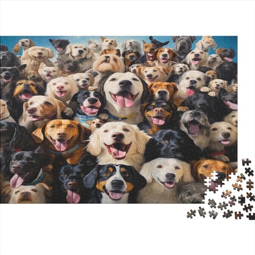 All The DogsPuzzles 500 Teile,Impossible Puzzle, Puzzle Für Erwachsene, Puzzle Puzzle Farbenfrohes,Geschicklichkeitsspiel Für Die Ganze Familie 500pcs (52x38cm) von BOHHO