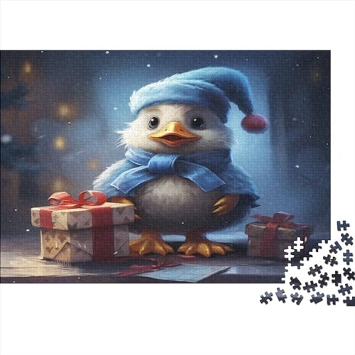 Blue Christmas Duck 500 Stück Puzzles Für Erwachsenefür Die Ganze Familie Stress Abbauen Spielen Christmas Duck Jigsaw500 Teile DIY Kit Puzzle Lernspiel Spielzeug Geschenkƒ 500pcs (52x38cm) von BOHHO
