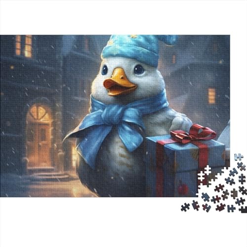 Blue Christmas DuckPuzzle 500 Teile, Impossible Puzzles, Puzzle-Geschenk, Christmas Duck JigsawPuzzle Für Erwachsene,Geschicklichkeitsspiel Für Die Ganze Familie,Puzzle Farbenfrohes 500pcs (52x38cm) von BOHHO