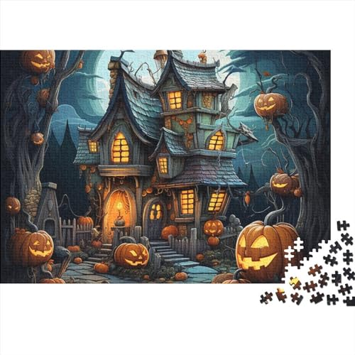 Halloween PumpkinPuzzles 1000 Teile,Impossible Puzzle, Puzzle Für Erwachsene, Halloween Puzzle Farbenfrohes,Geschicklichkeitsspiel Für Die Ganze Familie 1000pcs (75x50cm) von BOHHO