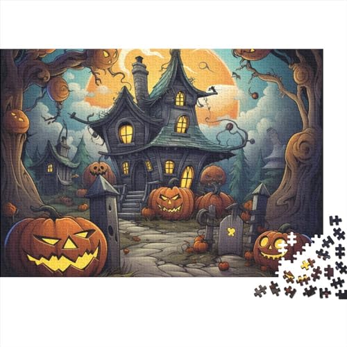 Halloween PumpkinPuzzles 500 Teile, HalloweenPuzzle Für Erwachsene, Impossible Puzzle, Geschicklichkeitsspiel Für Die Ganze Familie Die Ganze Familie,Erwachsenen DIY Kit 500pcs (52x38cm) von BOHHO