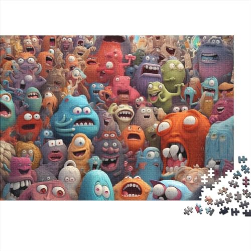Jigsaw Monster 1000 Stück Puzzles Für Erwachsenefür Die Ganze Familie Stress Abbauen Spielen Funny Puzzles1000 Teile DIY Kit Puzzle Lernspiel Spielzeug Geschenkƒ 1000pcs (75x50cm) von BOHHO