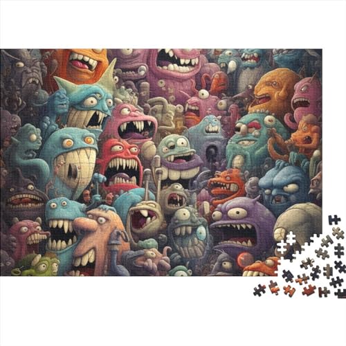 Jigsaw MonsterPuzzles 1000 Teile,Impossible Puzzle, Puzzle Für Erwachsene, Funny Puzzles Puzzle Farbenfrohes,Geschicklichkeitsspiel Für Die Ganze Familie 1000pcs (75x50cm) von BOHHO