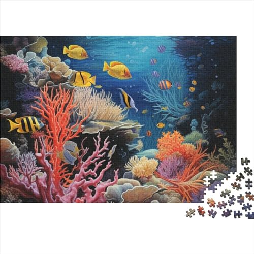Ocean Coral Ocean WorldPuzzle 1000 Teile,DIY Kit Puzzles Für Erwachsene, Impossible Jigsaw Puzzlespuzzle, Geschicklichkeitsspiel Für Die Ganze Familie,Puzzle Home Dekoration 1000pcs (75x50cm) von BOHHO