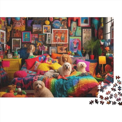 Pet's BedroomPuzzle 500 Teile,DIY Kit Puzzles Für Erwachsene, Impossible Bedroom Puzzlespuzzle, Geschicklichkeitsspiel Für Die Ganze Familie,Puzzle Home Dekoration 500pcs (52x38cm) von BOHHO