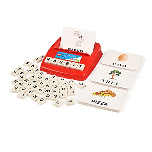Englisches Lernspiel für Kinder - Wörter in Großbuchstaben - 60 Lernkarten - Lernspielzeug für Kinder im Vorschulalter von BOHS