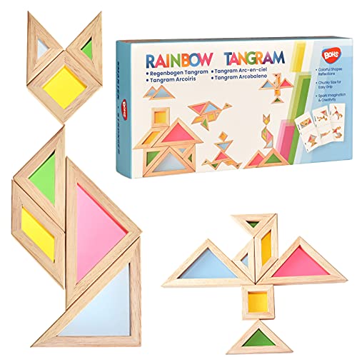 BOHS Durchscheinendes Tangram mit Mehrsprachigen Aktivitätskarten – 2,5 cm dick – Vorschul-Geschenk – Leuchttisch-Puzzle/Fensterspielzeug BOHS Durchscheinendes Tangram mit Mehrsprachigen Aktivitätskarten – 2,5 cm dick – Vorschul-Geschenk – Leuchttisch-Puzzle/Fensterspielzeug von BOHS