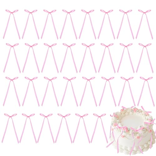 BOHUIZ 30 Stück Tortendeko Rosa Schleifen, Rosa Schleifen Torten Deko Tortenaufleger für Geburtstag Valentinstag Hochzeitstorte BOHUIZ 30 Stück Tortendeko Rosa Schleifen, Rosa Schleifen Torten Deko Tortenaufleger für Geburtstag Valentinstag Hochzeitstorte von BOHUIZ