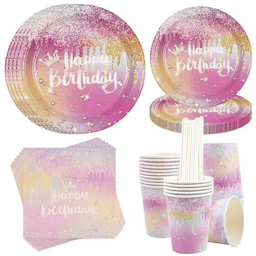 Buntes Gold Partygeschirr, 50 Stück Diamanten 23cm/18cm Pappteller Tassen Servietten Strohhalme Bling Hell Geburtstag Partygeschirr für Happy Birthday Hochzeitsparty Tischdekorationen-10 Gäste Buntes Gold Partygeschirr, 50 Stück Diamanten 23cm/18cm Pappteller Tassen Servietten Strohhalme Bling Hell Geburtstag Partygeschirr für Happy Birthday Hochzeitsparty Tischdekorationen-10 Gäste von BOKFJBP