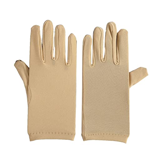 BOKIOESDE Spandex Handschuhe für Damen, verstellbar, Thermo Hände, Zubehör, Mehrfarbig, seidenfest, Sonnenschutz für die Abendgesellschaft, Beige BOKIOESDE Spandex Handschuhe für Damen, verstellbar, Thermo Hände, Zubehör, Mehrfarbig, seidenfest, Sonnenschutz für die Abendgesellschaft, Beige von BOKIOESDE
