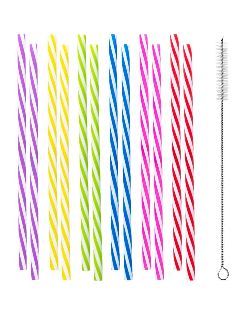 12 Plastikstrohhalme Bunt aus Kunststoff 21 cm 12 Plastikstrohhalme Bunt aus Kunststoff 21 cm von BOLAND BV