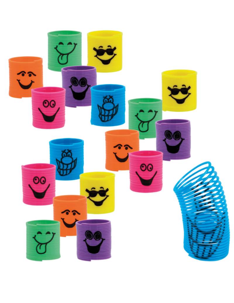 18er Pack Mini-Spiralen bunt für Pinata 3 cm lustige Gesichter 18er Pack Mini-Spiralen bunt für Pinata 3 cm lustige Gesichter von BOLAND BV