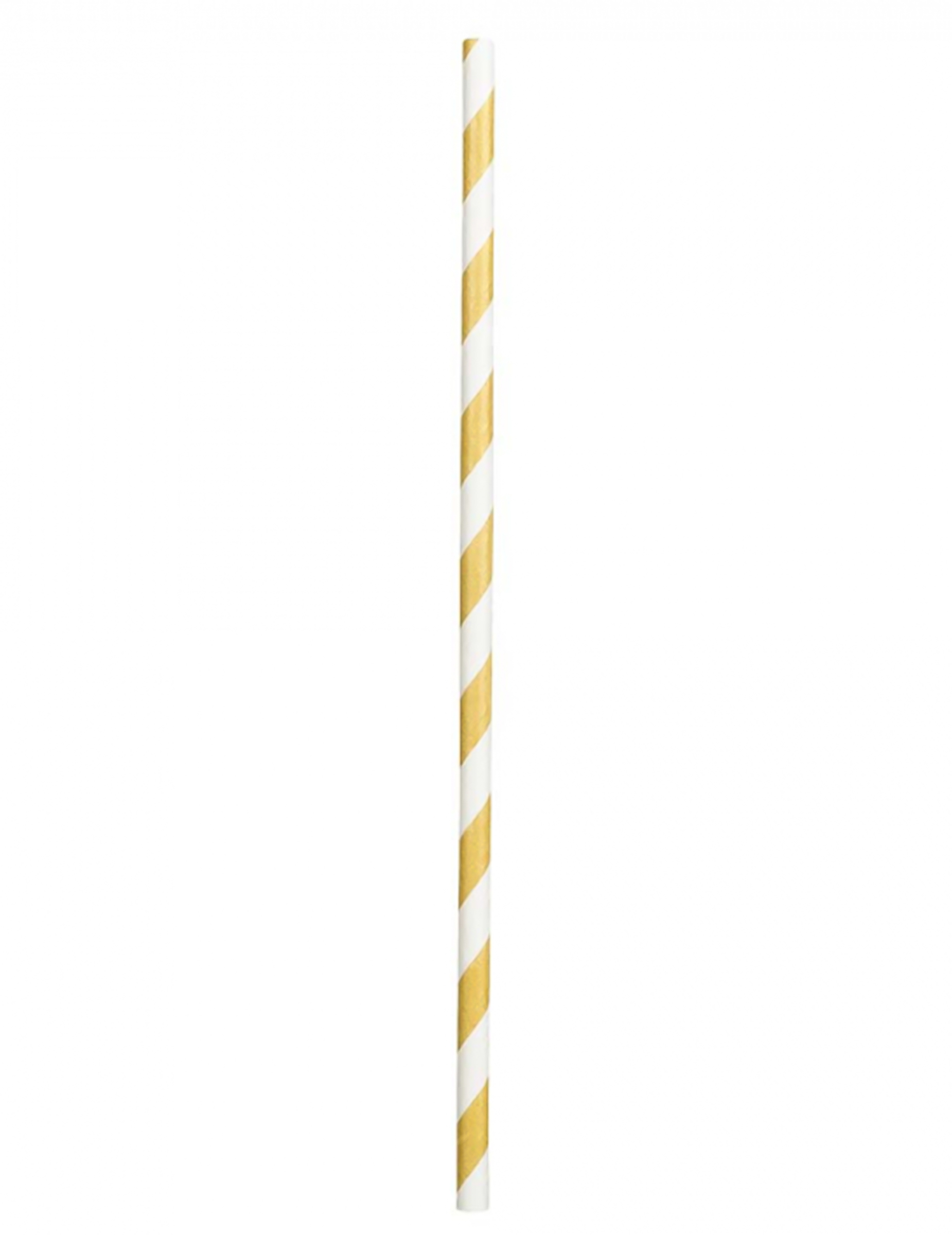 20 Pappstrohhalme goldgestreift 20 cm von BOLAND BV