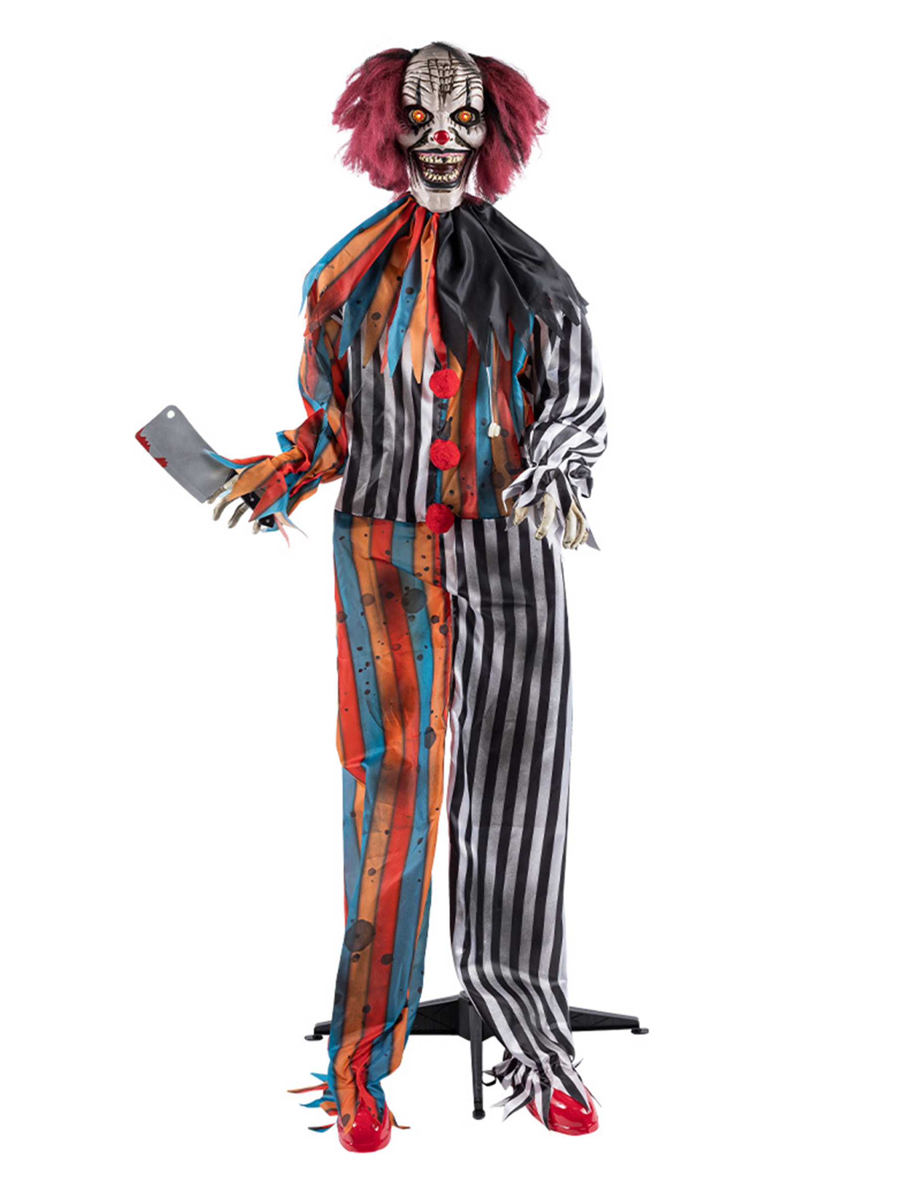Animierte Dekoration böser Metzger-Clown mit Bewegung 175 cm Animierte Dekoration böser Metzger-Clown mit Bewegung 175 cm von BOLAND BV