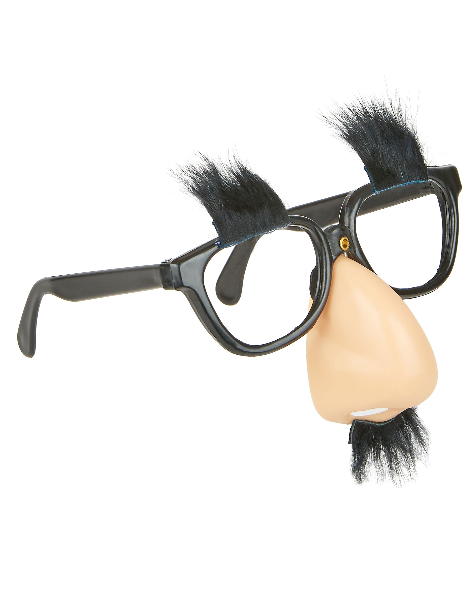 Bart und Augenbrauen Brille schwarz-beige von KARNEVAL-MEGASTORE
